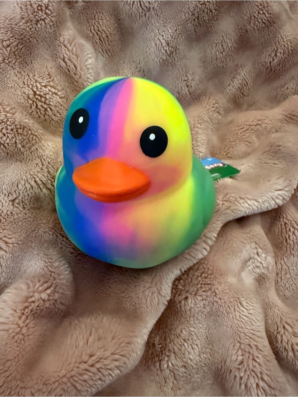 Rainbow Tie-Dye Squeeezy duck squishy!